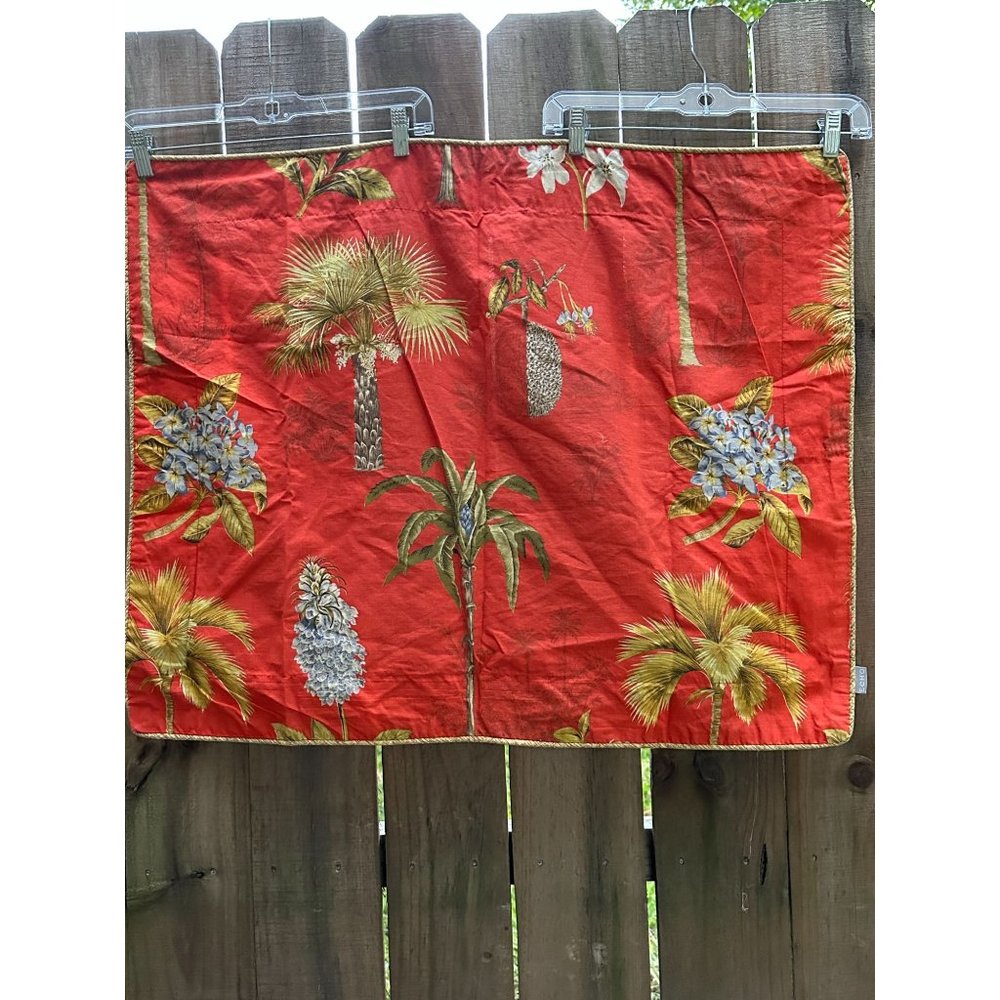 ECHO DESIGN TROPICAL FLOWERS PALMS SHAMS Lot of 2 Standard NWOT